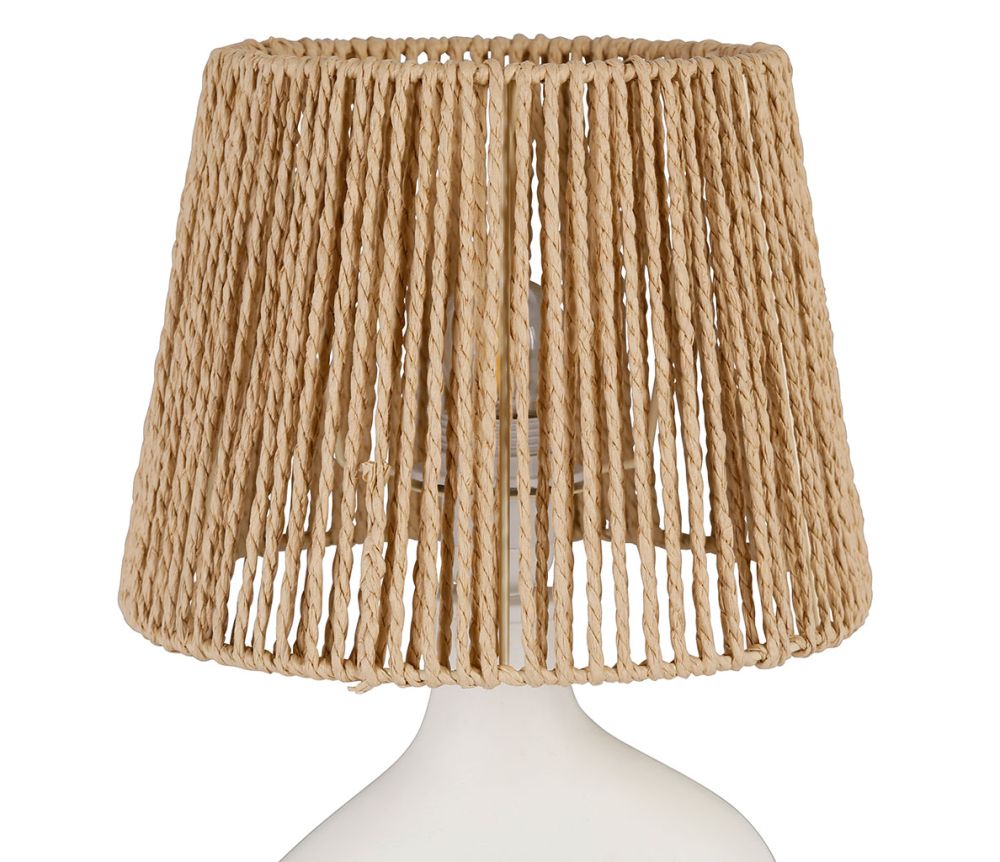 Lampe écrue et abat jour corde SEM