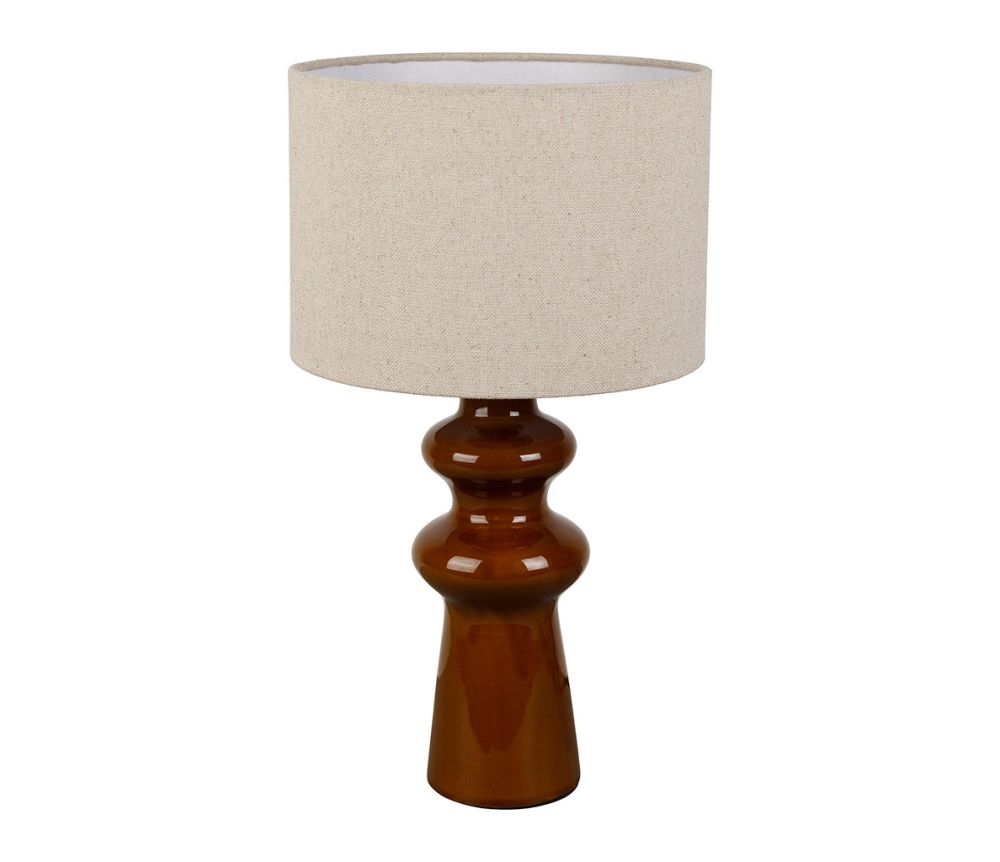 Lampe céramique marron brillante SEM