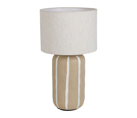 Lampe rayée cylindre céramique paese SEM