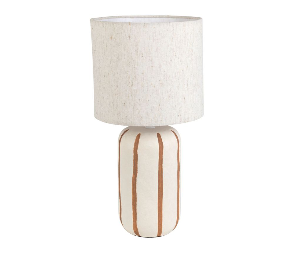 Lampe rayée cylindre céramique paese SEM