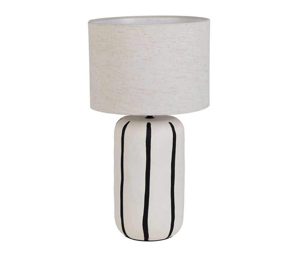 Lampe rayée cylindre céramique paese SEM