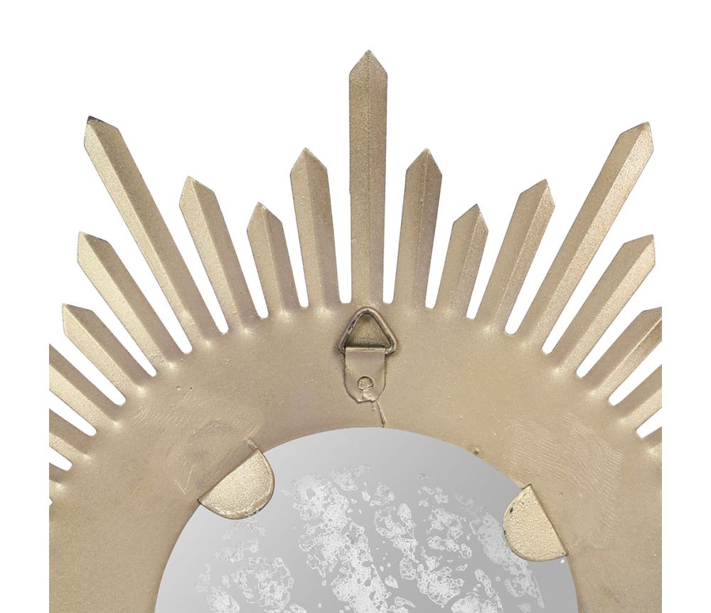 Miroir vieilli laiton rond AUREOL COT