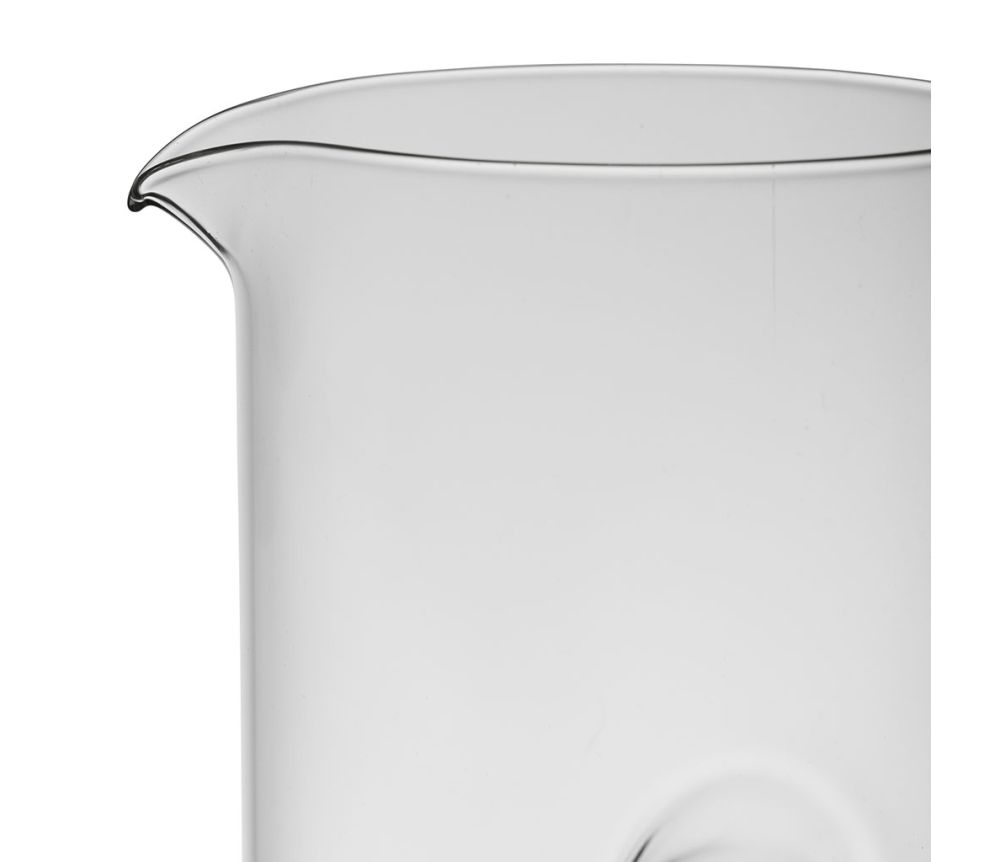 Pichet transparent poignée trou COT