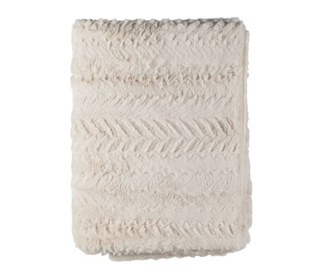 Plaid fourrure écru 170x130 SEM