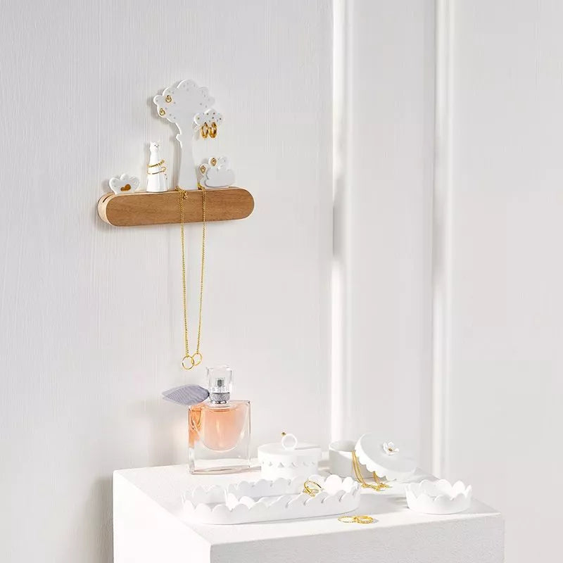 Porte bijoux porcelaine et bois RAD