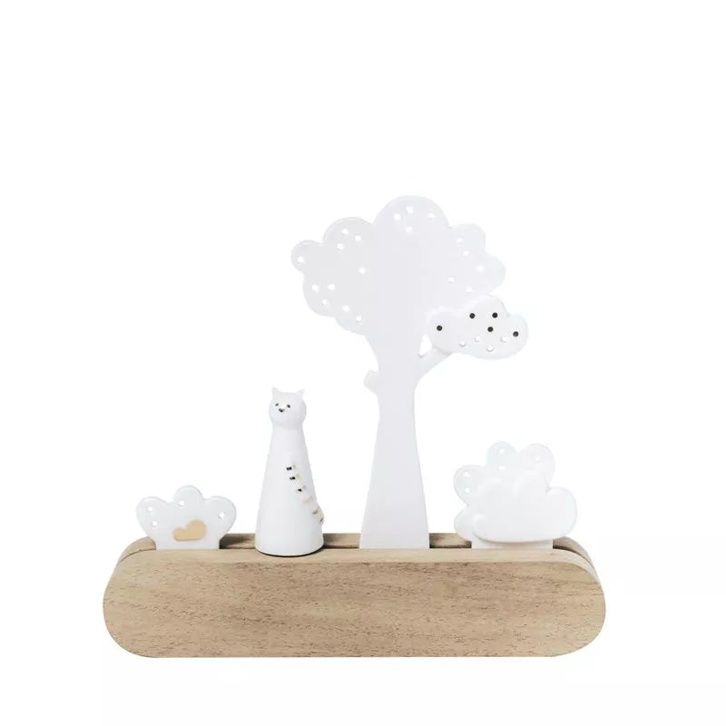 Porte bijoux porcelaine et bois RAD