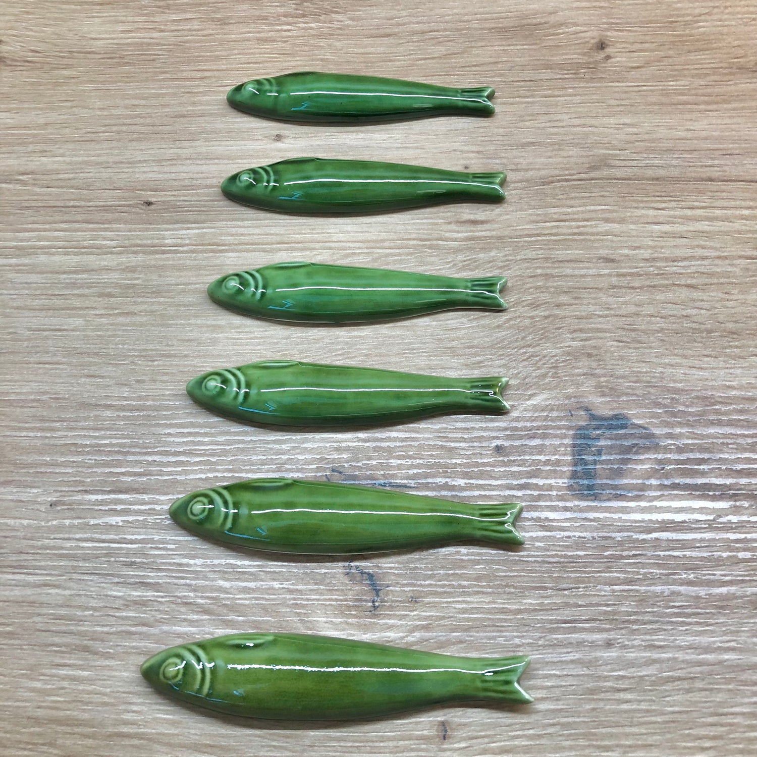 Lot 6 sardines porte-couteaux céramique DUR