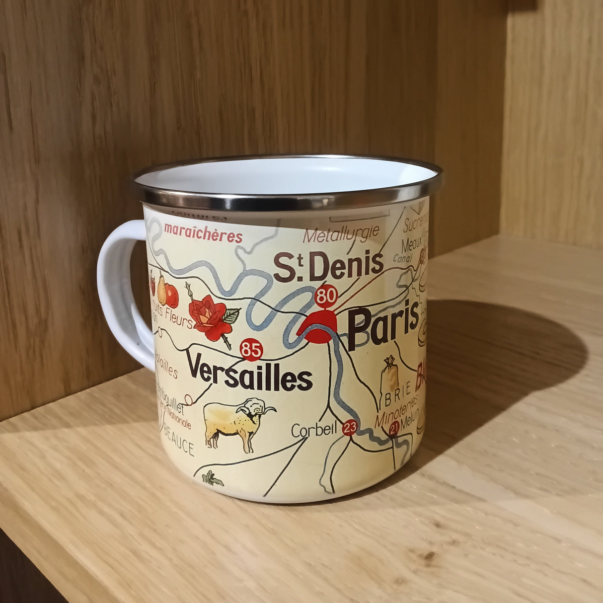 Mug émaillé carte ZAR