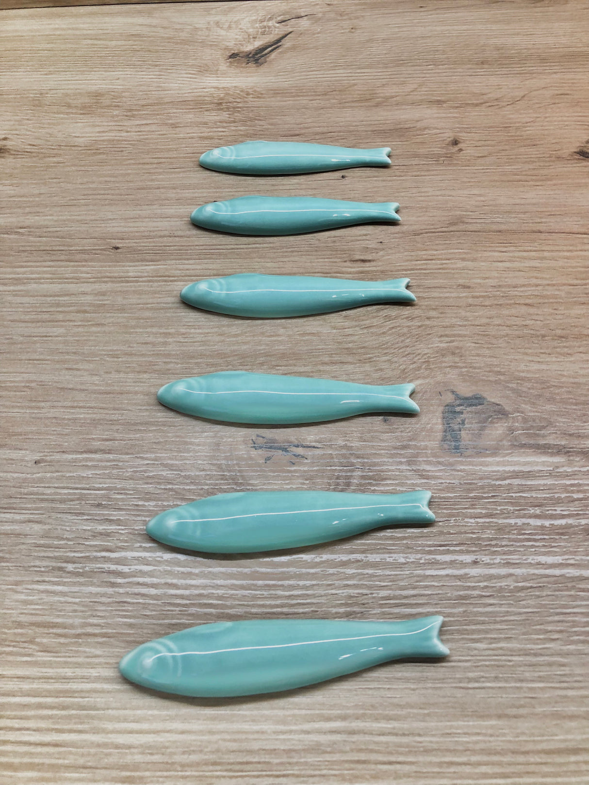 Lot 6 sardines porte-couteaux céramique DUR