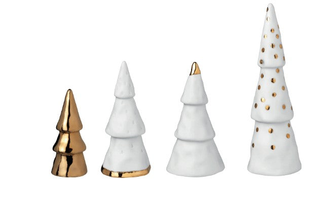 4 grands sapins porcelaine et or RAD ATTENTION AUGMENTATION DE PRIX