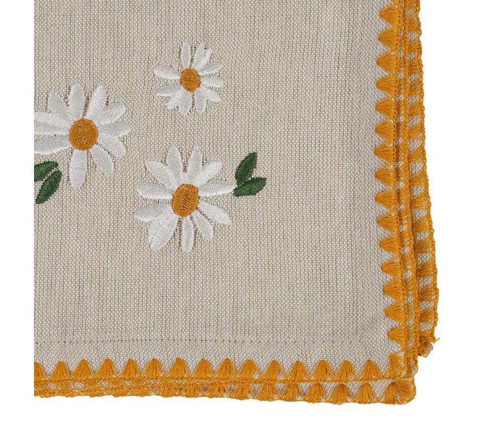 Lot de 4 serviettes brodées SEM