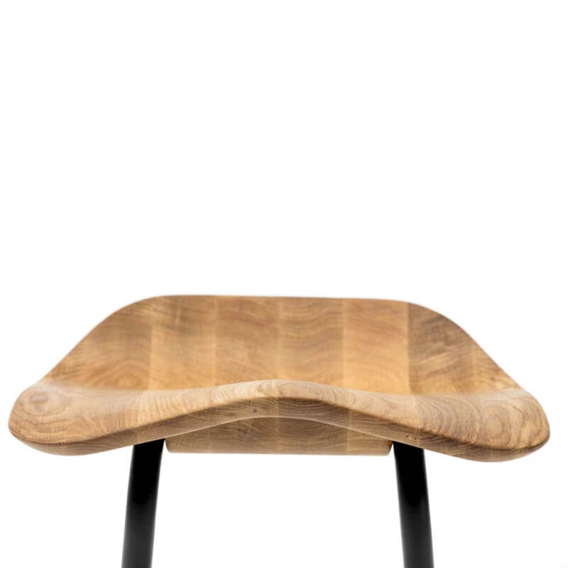 Tabouret hauteur ilot  bois et pieds métal PRO