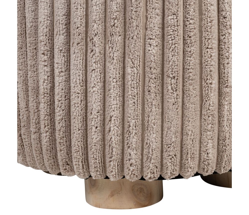 Tabouret rond velours côtelé SEM