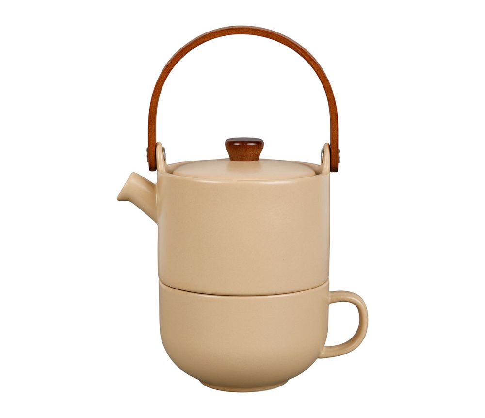 Théière égoïste anse bois SEM