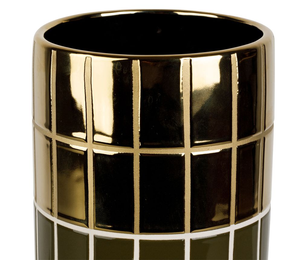 Vase carrelage et doré SEM