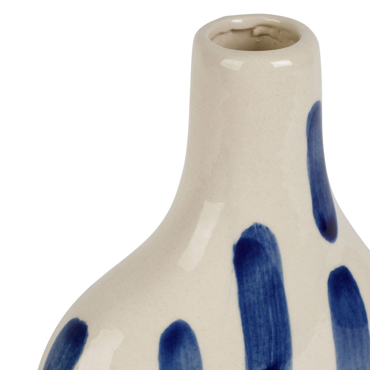 Vase écru et taches de couleur grès SEM