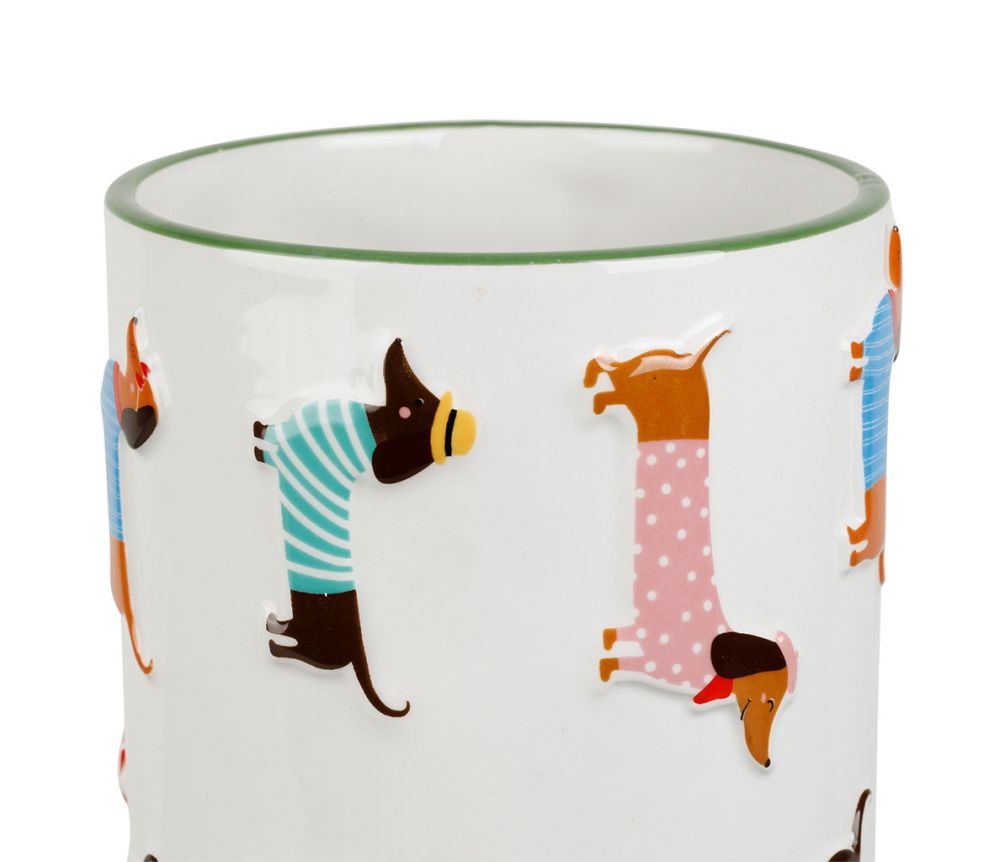 Vase teckels multicolore SEM