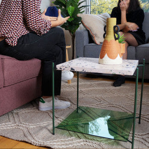 Table terrazzo et verre HUB
