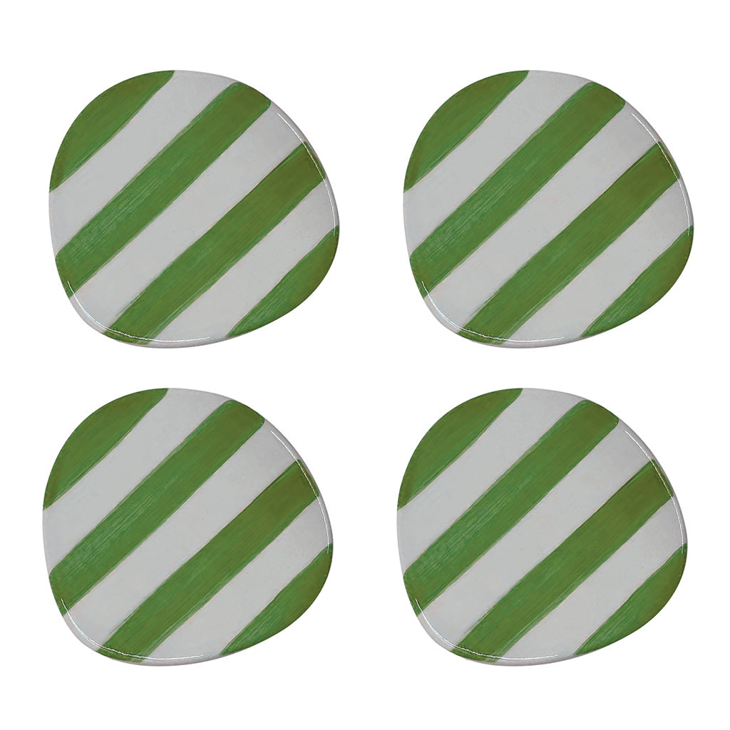 Set de 4 dessous de verre rayures OPJ
