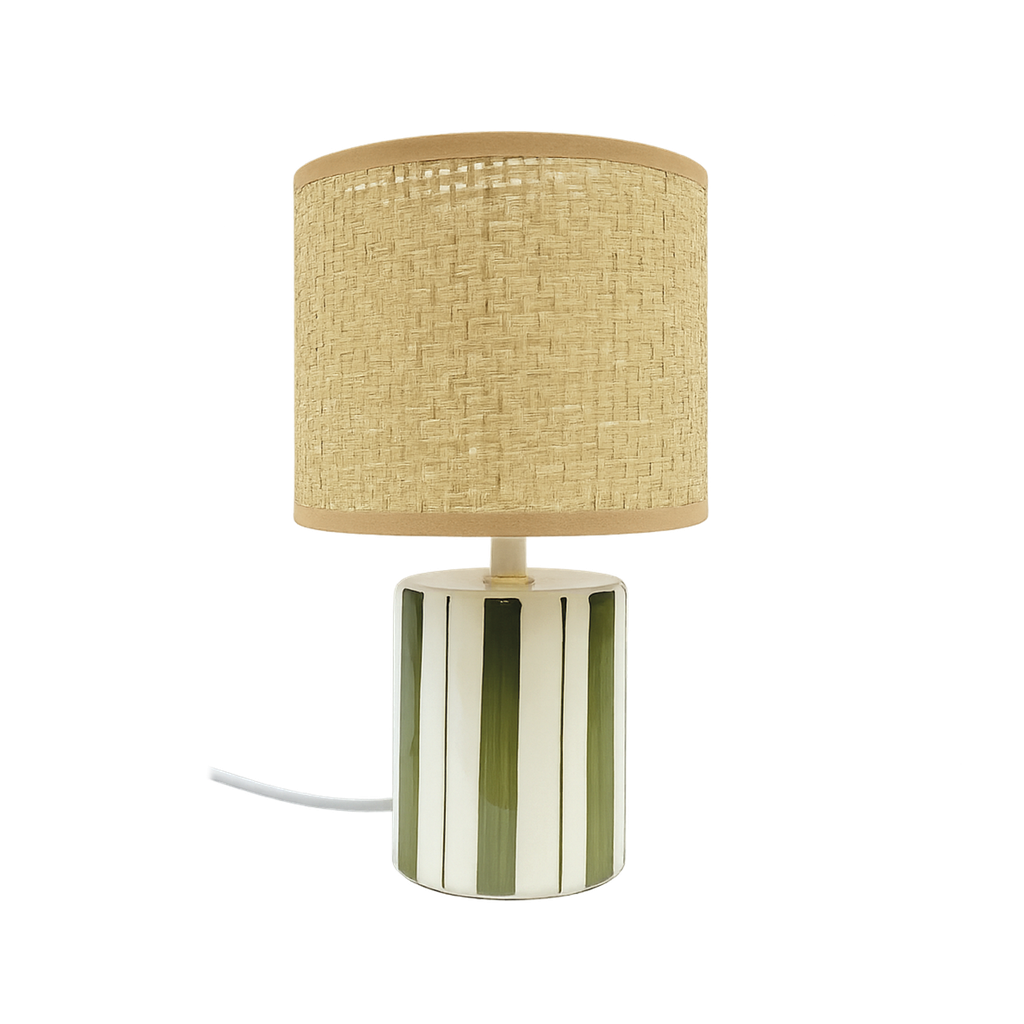 Lampe céramique rayée trattoria OPJ