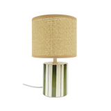 Lampe céramique rayée trattoria OPJ