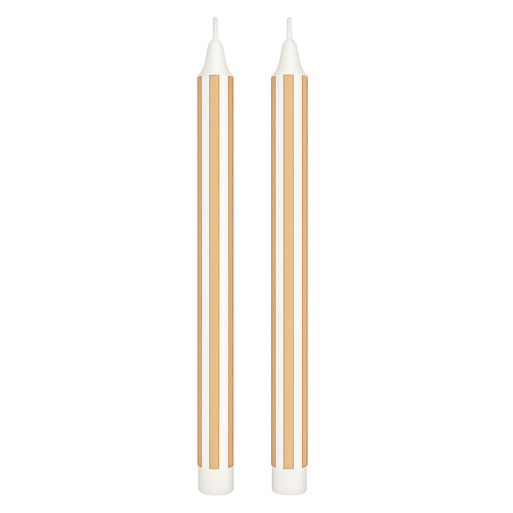 Set de 2 bougies rayures OPJ