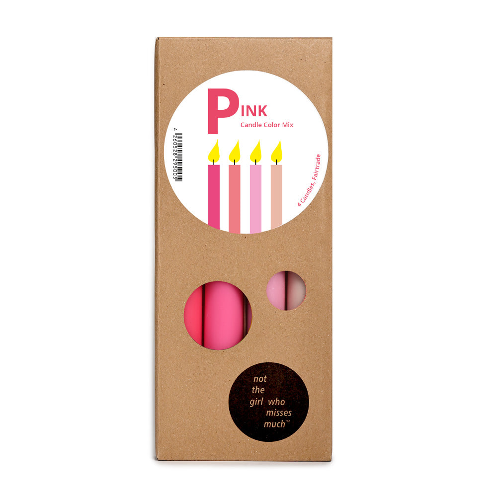 Set de 4 bougies couleur GIRL