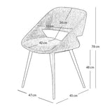 Chaise DAA velours côtelé  ZAG