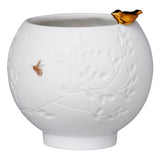 Photophore Oiseau doré porcelaine Rad