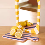 Miroir rectangulaire jaune/bleu QUE