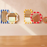 Miroir rectangulaire jaune/bleu QUE