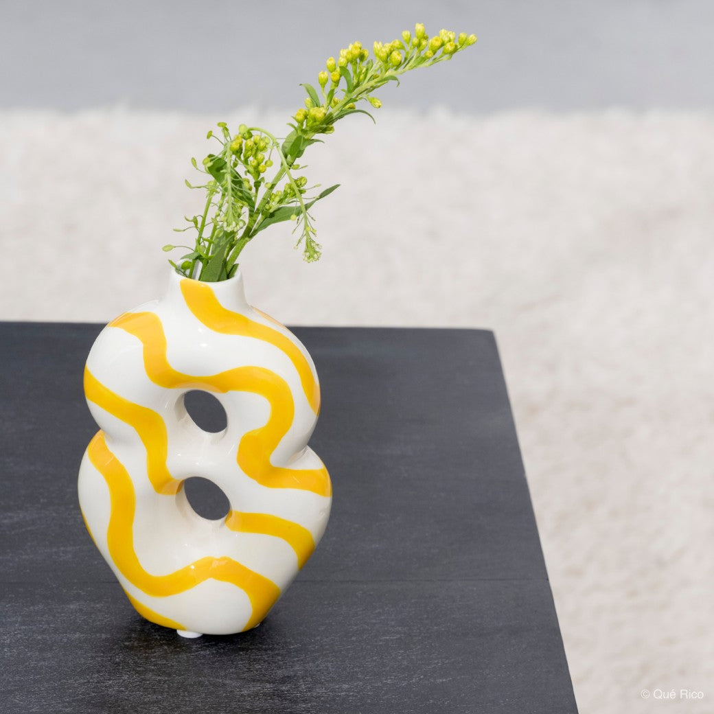 Petit vase jaune bleu ou rose QUE