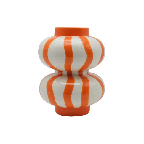 Vase à rayures oranges QUE