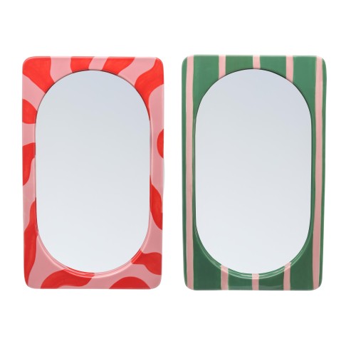 Miroir céramique rayé QUE