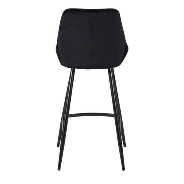 Chaise haute  bari velours noir ZAG
