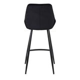 Chaise haute  bari velours noir ZAG