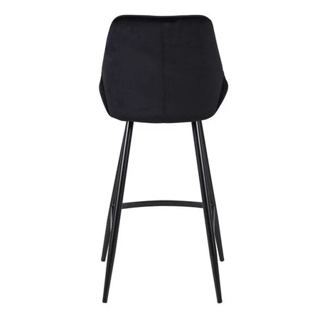 Chaise haute  bari velours noir ZAG