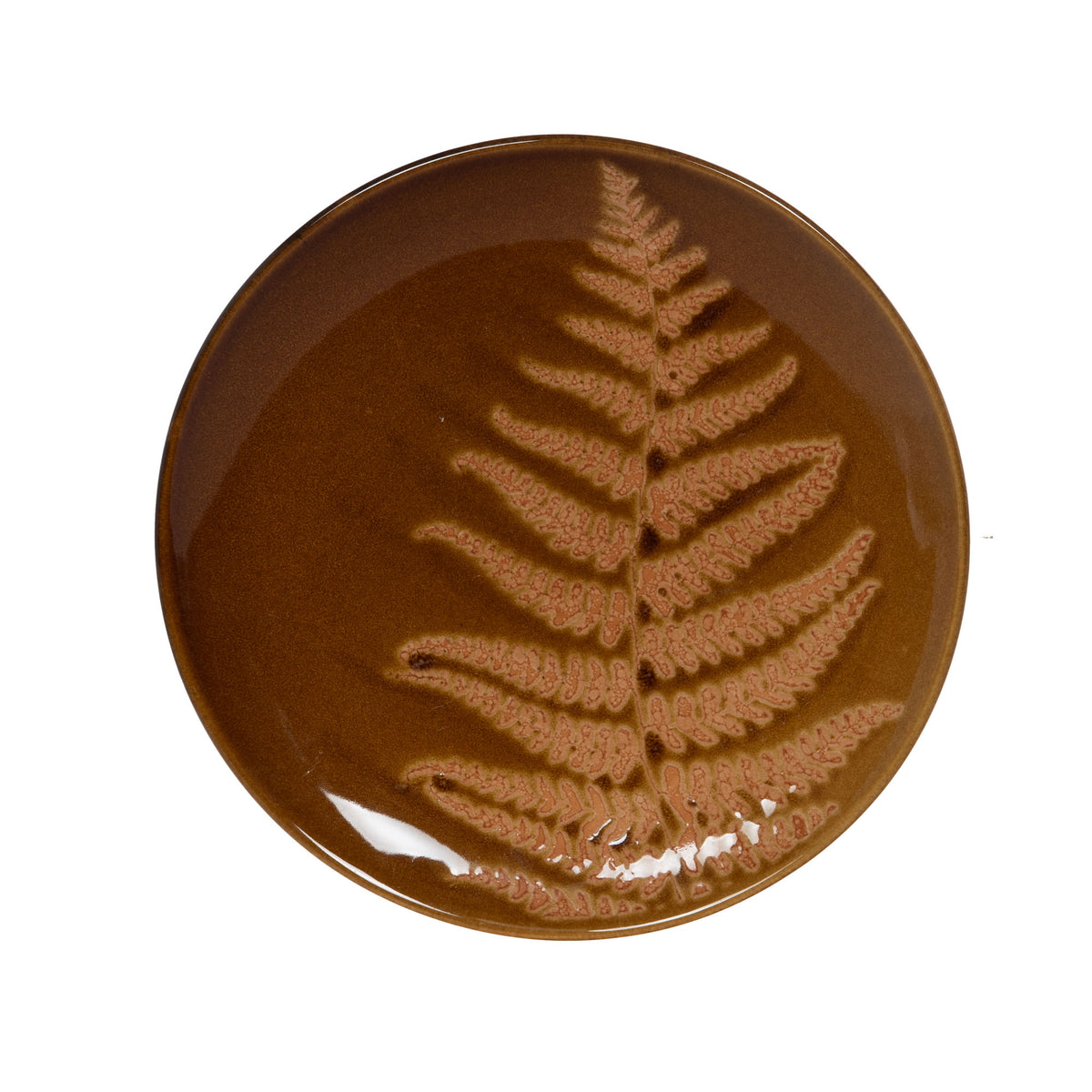 Assiette fougère grès AMA