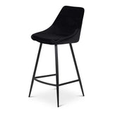 Chaise haute  bari velours noir ZAG