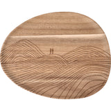 Plateau bois oval gravé RAD