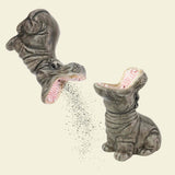 Salière et poivrière banane/hippopotame DON
