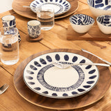 Assiettes MYKONOS bleues et blanches BAS