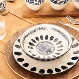 Assiettes MYKONOS bleues et blanches BAS