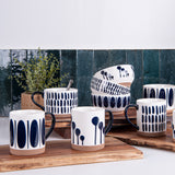 Tasses et bols MYKONOS bleu et blanc BAS