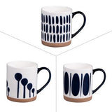 Tasses et bols MYKONOS bleu et blanc BAS