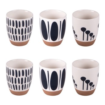 Tasses et bols MYKONOS bleu et blanc BAS