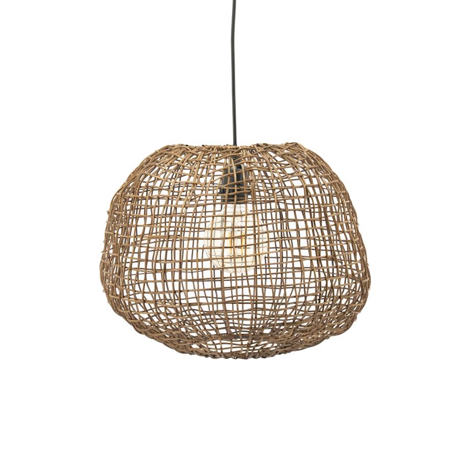 Lampe suspension panier rotin BYB