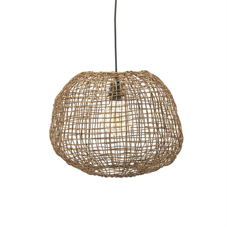Lampe suspension panier rotin BYB