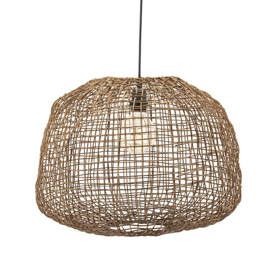 Lampe suspension panier rotin BYB
