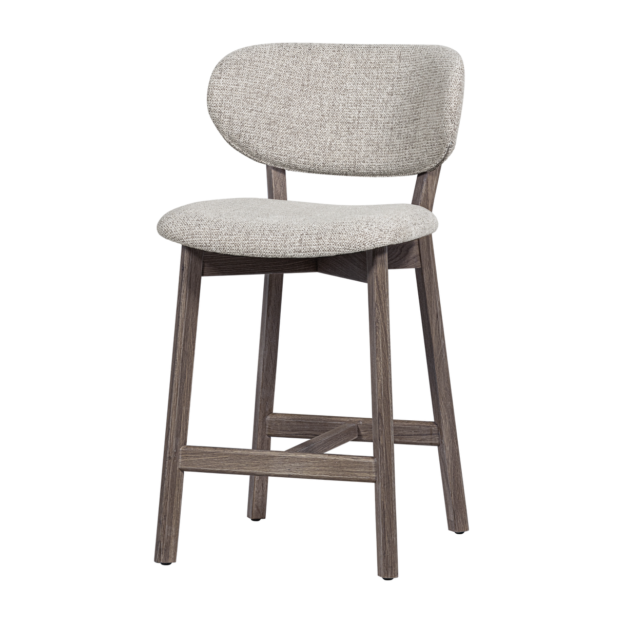 Chaise bois et tissus RADU hauteur ilot DEEK